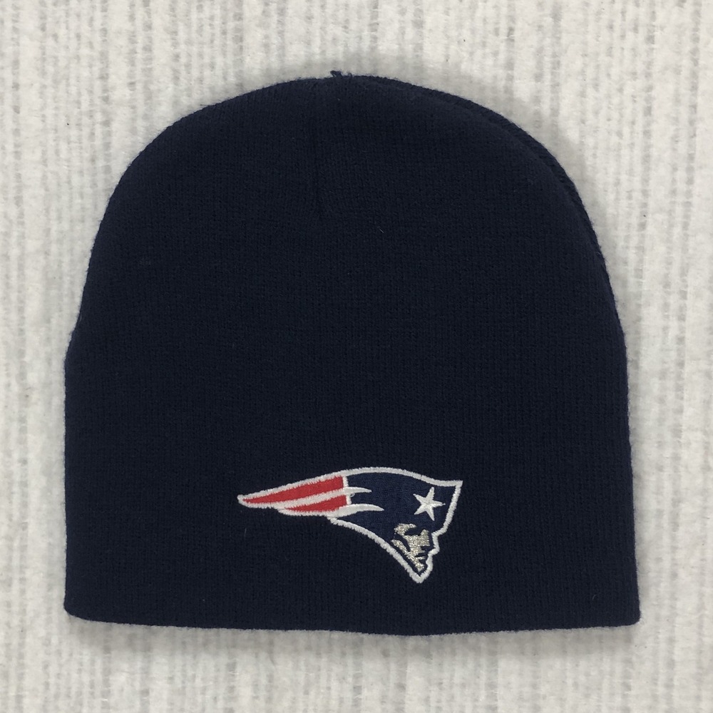 New England Patriots Yupoong Navy Blue Knit Embroidered Logo Beanie Hat NFL